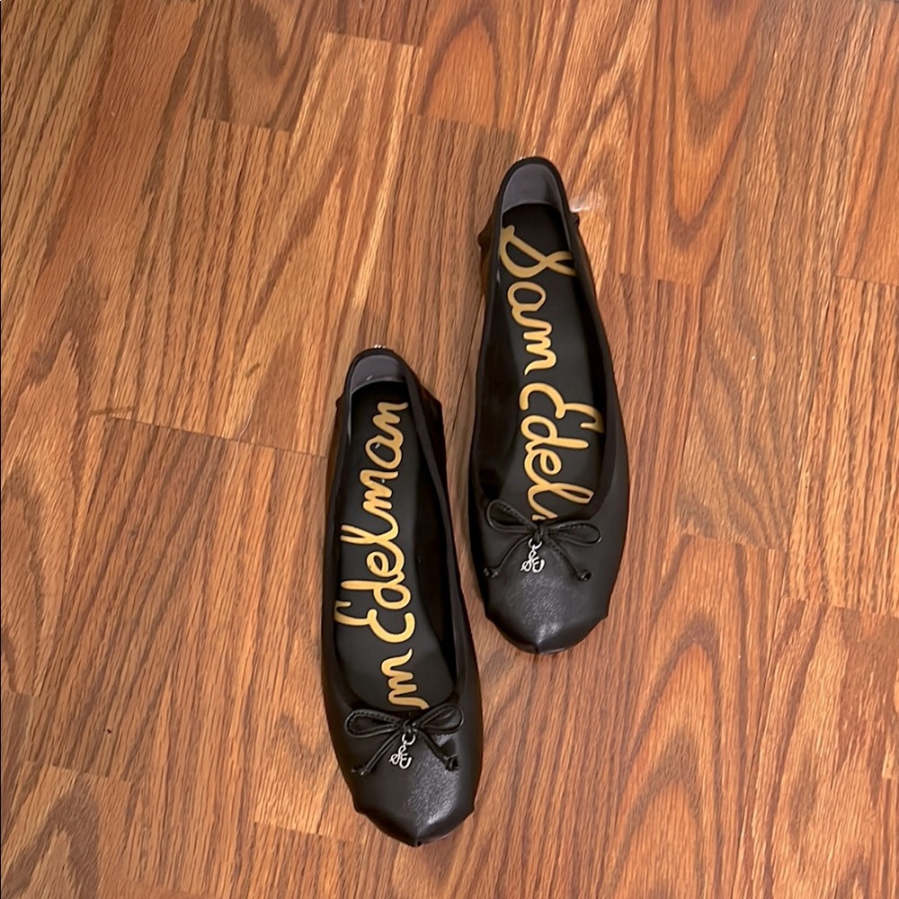 Sam Edelman Zooey Black Women's Leather Ballet Flats size 6 NWOB - Picture 2 of 10